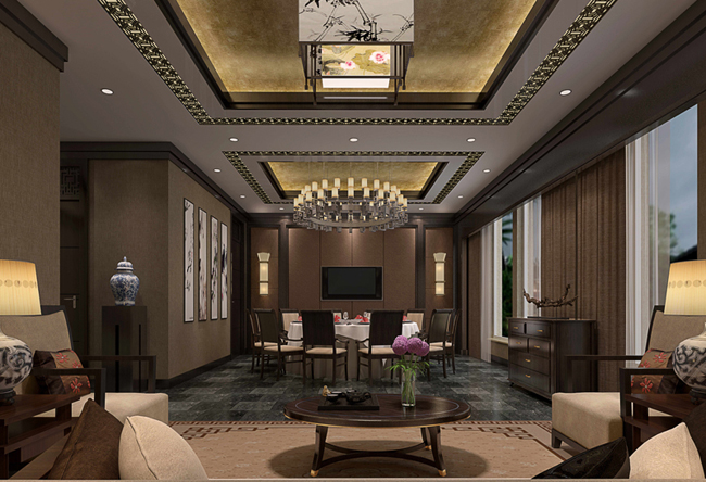 氤氳著書香氣息的中式空間 酒店裝飾裝修借鑒欣賞