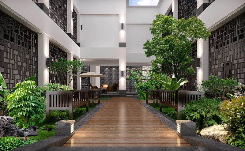 蒼翠蔥蘢的庭院讓自然拉近人心 北京中式酒店新風格欣賞