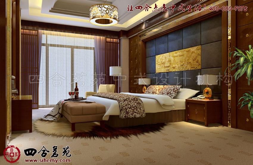 舒適大氣的休息空間裝飾極具藝術性 新中式酒店設計空間